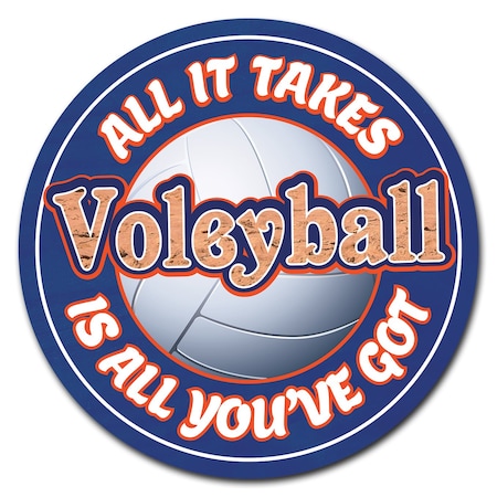 Volleyball Circle Corrugated Plastic Sign